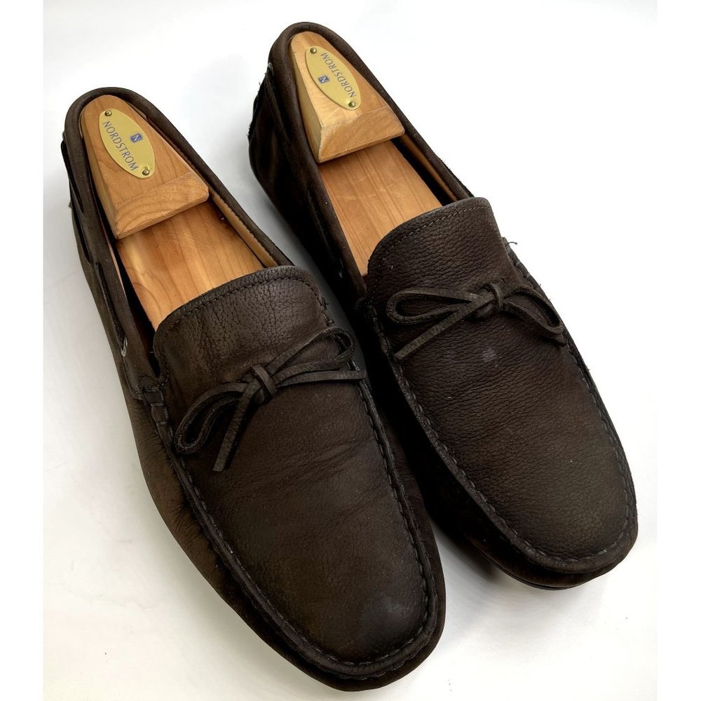 MASSIMO DUTTI  270/96 Men's Nubuck Brown Leather Loafer Size US 9 EUR 42